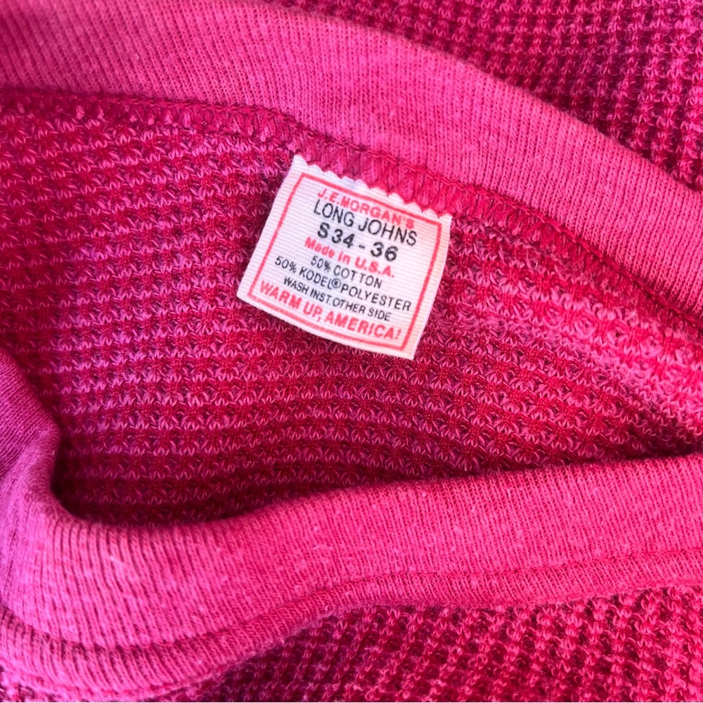 Vintage J.E. Morgan’s Long Johns Thermal Waffle Top Workwear Adult Size Small